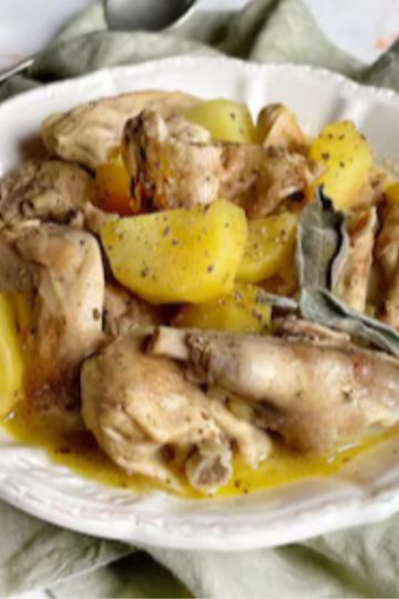Agnello con patate al vapore