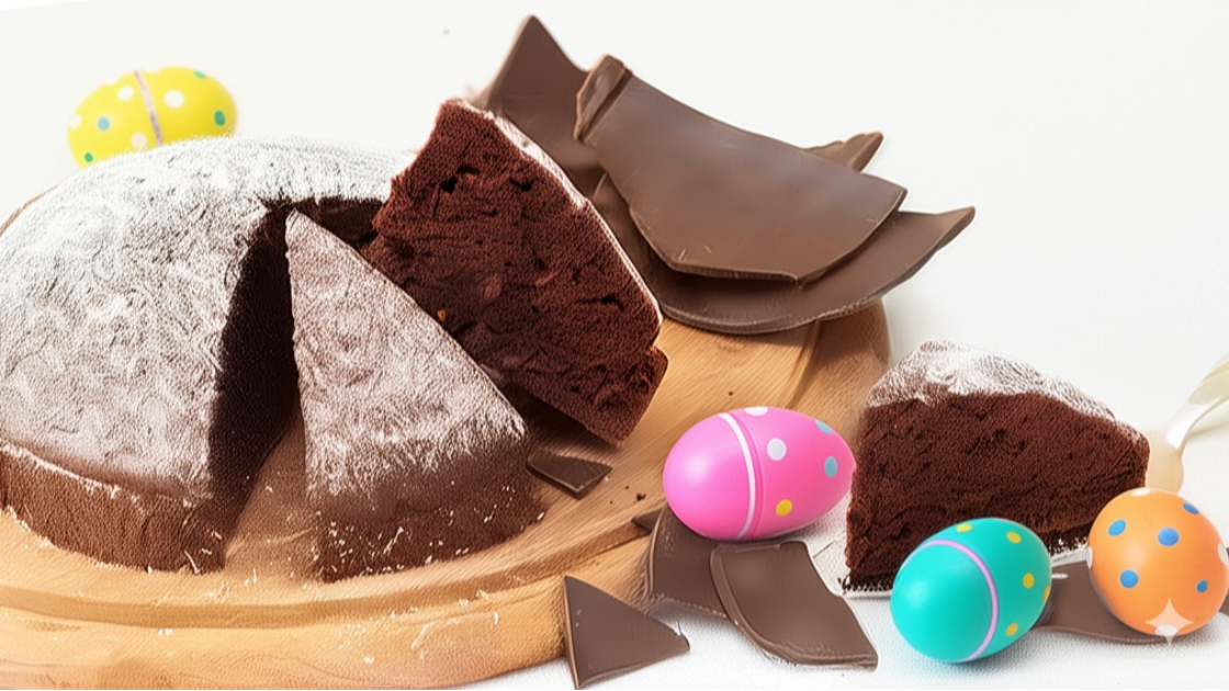 Torta con cioccolato delle uova di Pasqua