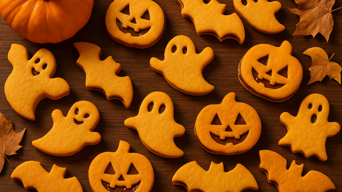 Biscotti Halloween farciti alla Nutella
