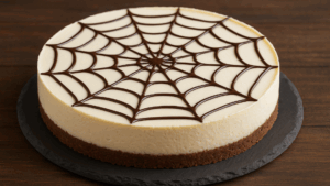 Cheesecake di Halloween con ragnatela