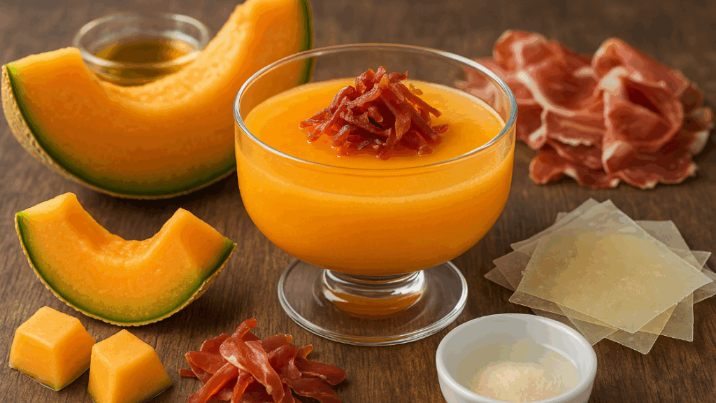 Gelo di Melone con Prosciutto Crudo Croccante