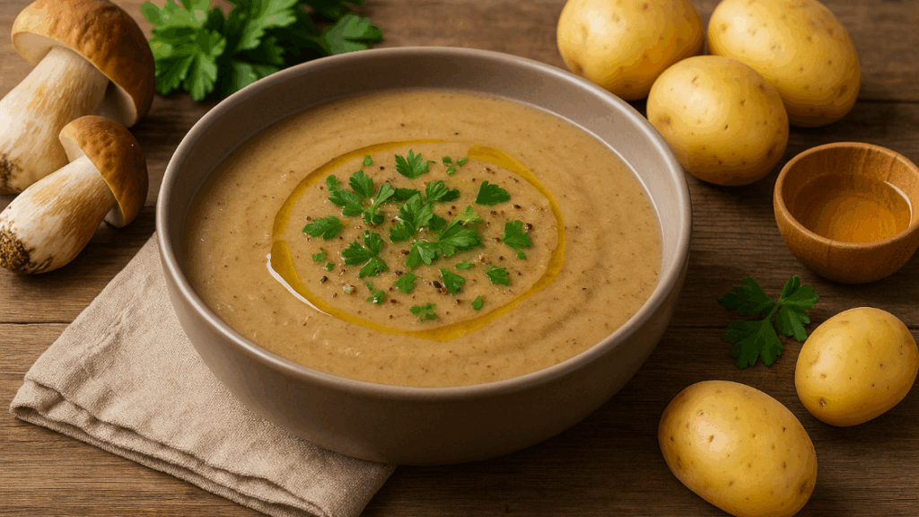 Crema di funghi con porcini e patate