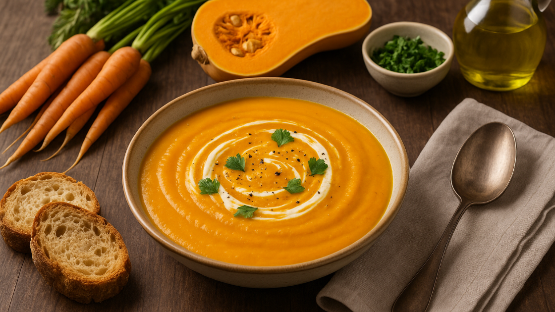Vellutata di zucca e carote