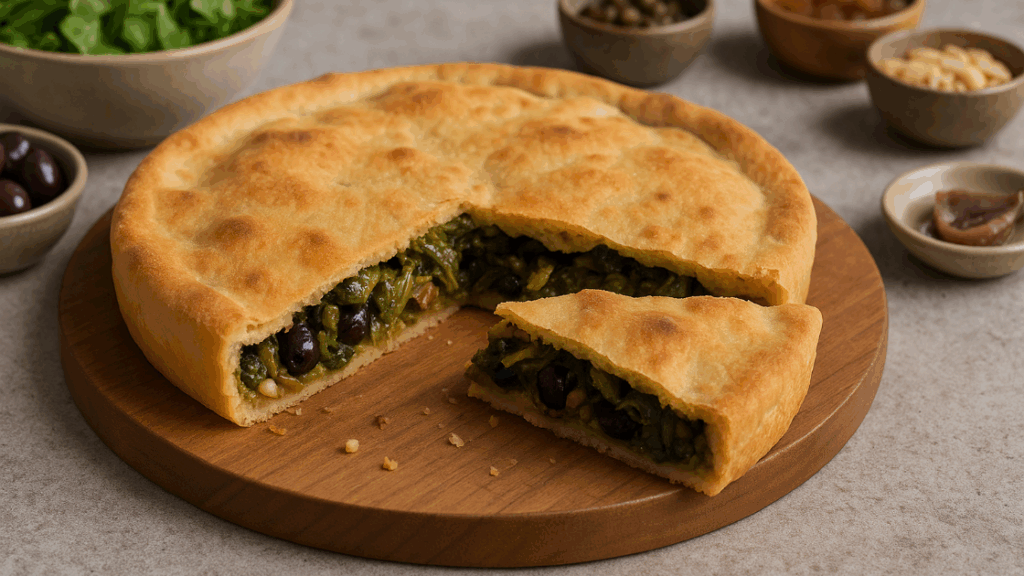 Pizza di scarola alla napoletana