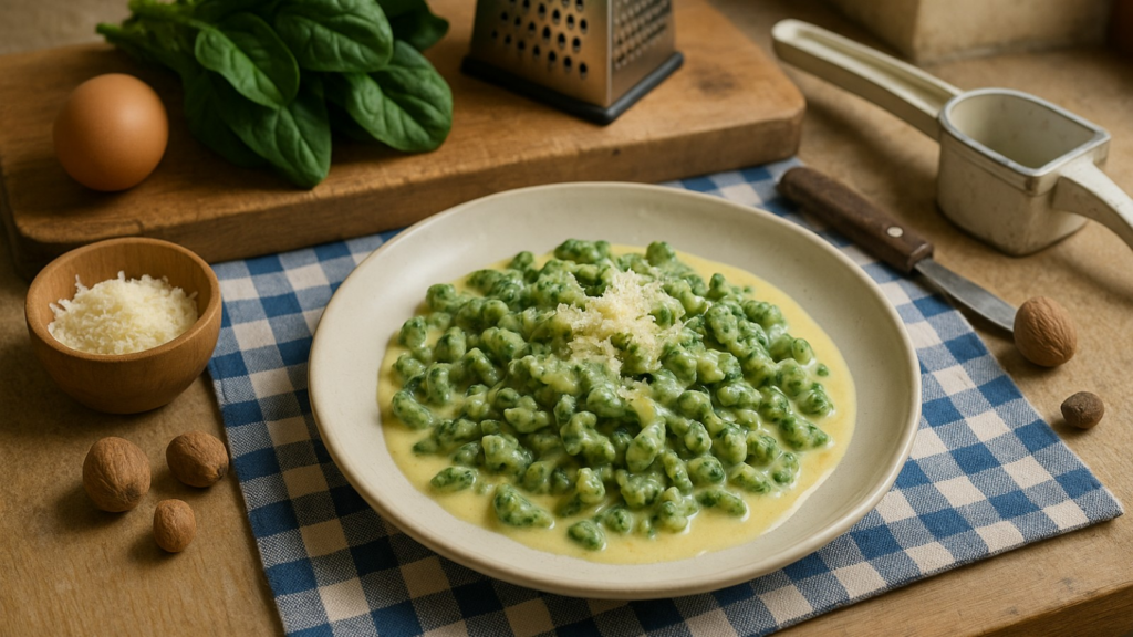 Spätzle agli spinaci