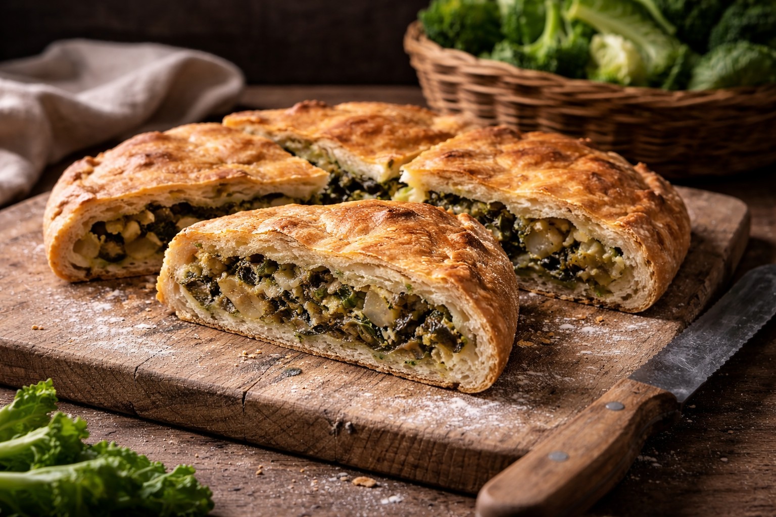 Pizza rustica di verdure