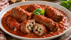 Braciole di carne alla napoletana con sugo