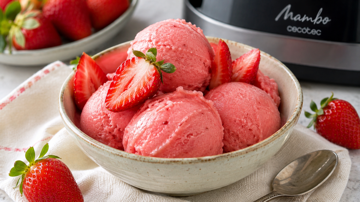 Gelato alle fragole senza latte