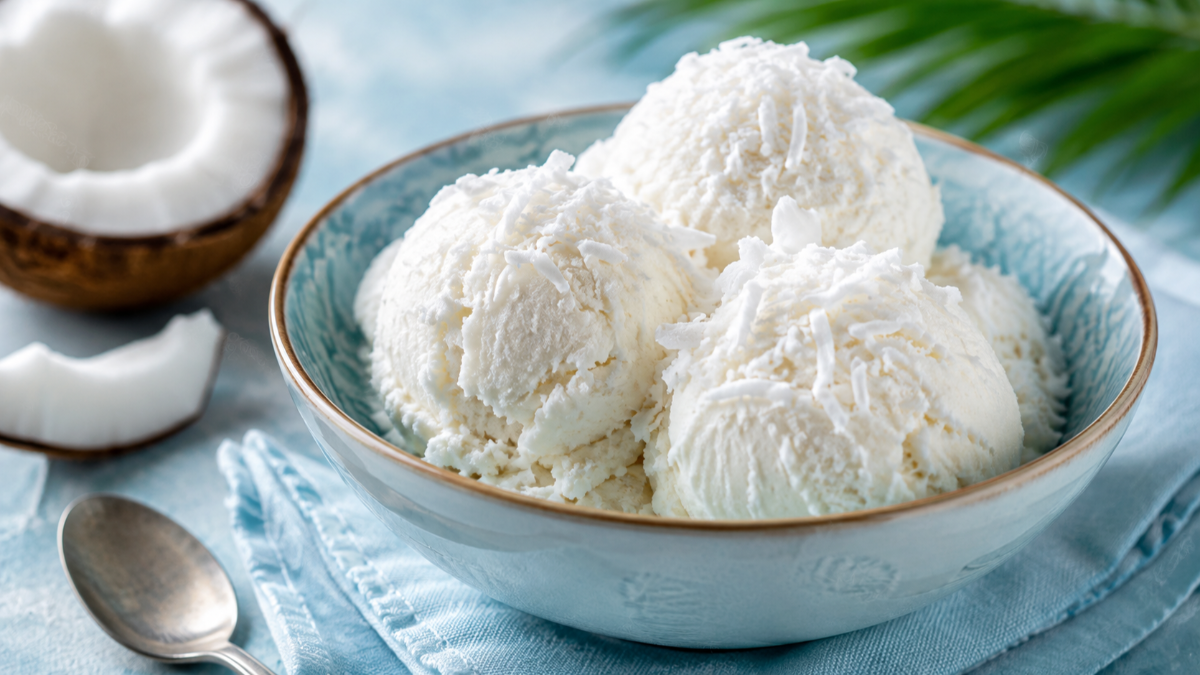 Gelato cremoso al cocco