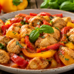 Pollo ai peperoni in umido