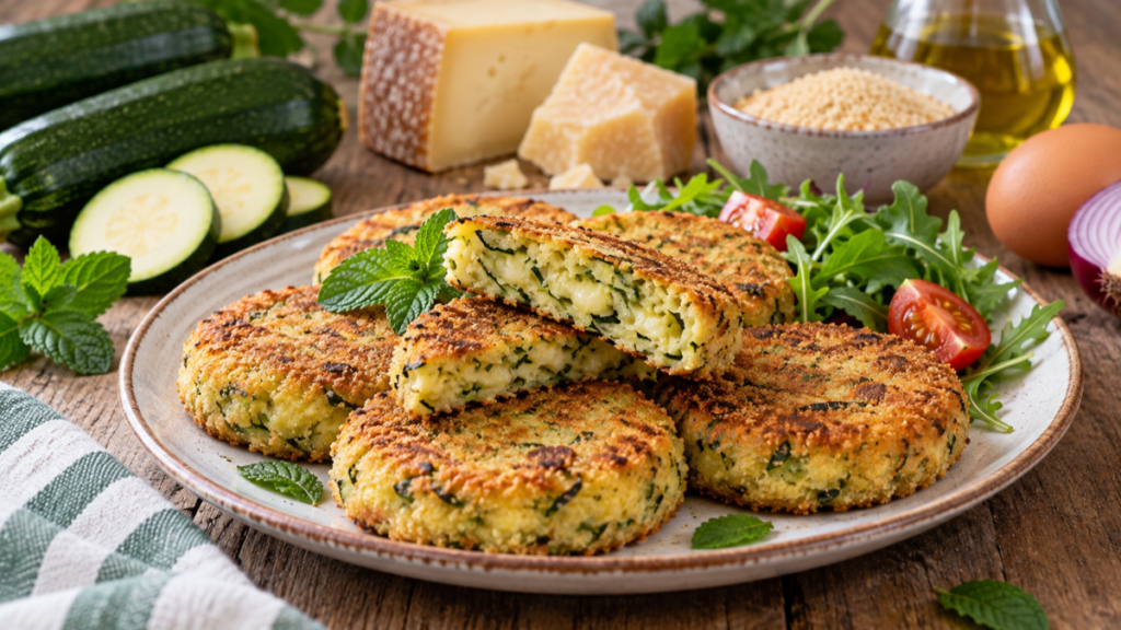 Burger di zucchine e formaggio