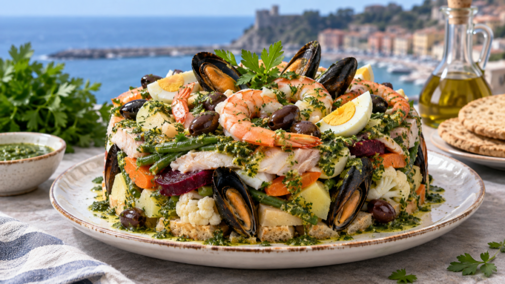 Cappon magro ligure con salsa verde