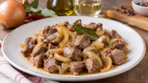 Durelli di pollo con cipolle