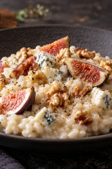 Risotto fichi, gorgonzola e noci