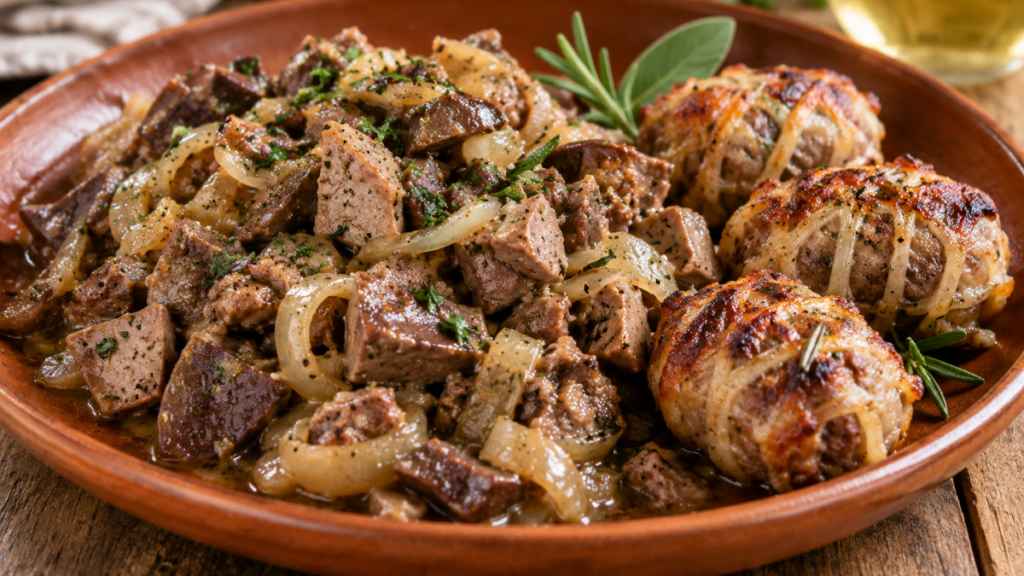 Coratella d’agnello con i fegatelli